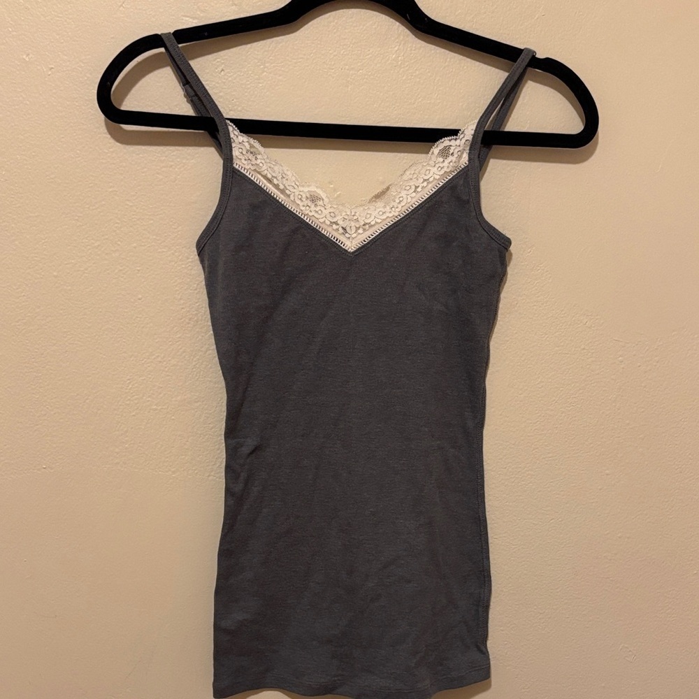 Old Navy Charcoal Camisole with Lace Detail